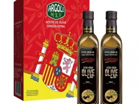 西班牙进口橄榄油500ml*2瓶装，阿戈力特级初榨橄榄油礼盒装郑州总代理