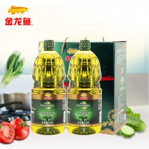 金龙鱼添加10%特级初榨橄榄食用调和油1.8L*2瓶礼盒装