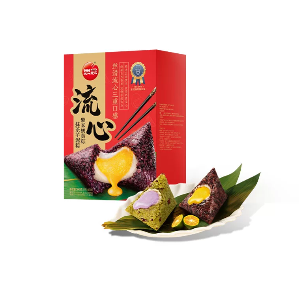 念粽子礼盒思念流心粽840g紫米奶黄抹茶芋泥早餐端午节团购集采